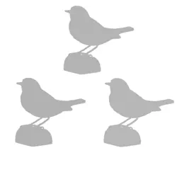 3 kleine Holzvögel